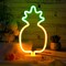Tropical 3-Piece Neon Lights Set – Flamingo, Pineapple, and Palm Tree Neon Signs for Summer Parties, Hawaiian Decor, and Bedroom Vibes | Battery/USB Powered with Demountable Pedestal